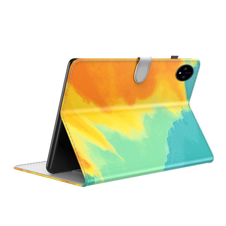 Étui à rabat en cuir à motif aquarelle pour tablette, pour Huawei MatePad Pro 11 (2022), Huawei MatePad SE, Nokia T21, iPad 10e génération 10.9 (2022)