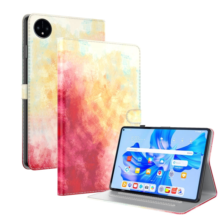Étui à rabat en cuir à motif aquarelle pour tablette, pour Huawei MatePad Pro 11 (2022), Huawei MatePad SE, Nokia T21, iPad 10e génération 10.9 (2022)