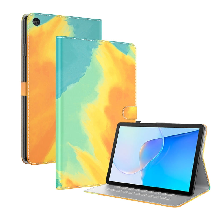 Étui à rabat en cuir à motif aquarelle pour tablette, pour Huawei MatePad Pro 11 (2022), Huawei MatePad SE, Nokia T21, iPad 10e génération 10.9 (2022)