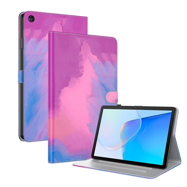 Étui à rabat en cuir à motif aquarelle pour tablette, pour Huawei MatePad Pro 11 (2022), Huawei MatePad SE, Nokia T21, iPad 10e génération 10.9 (2022)