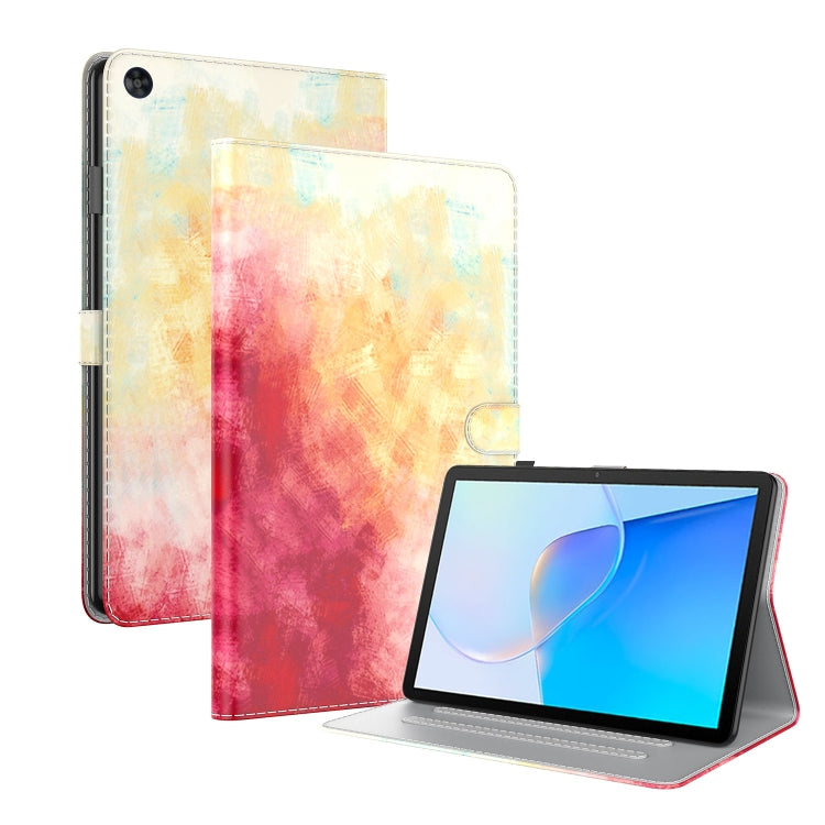 Étui à rabat en cuir à motif aquarelle pour tablette, pour Huawei MatePad Pro 11 (2022), Huawei MatePad SE, Nokia T21, iPad 10e génération 10.9 (2022)
