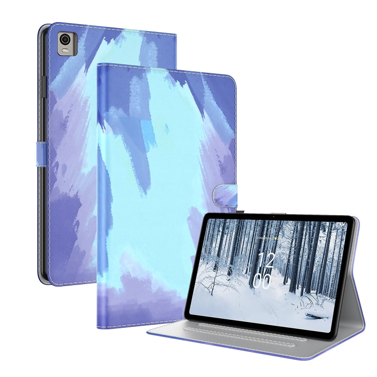 Étui à rabat en cuir à motif aquarelle pour tablette, pour Huawei MatePad Pro 11 (2022), Huawei MatePad SE, Nokia T21, iPad 10e génération 10.9 (2022)