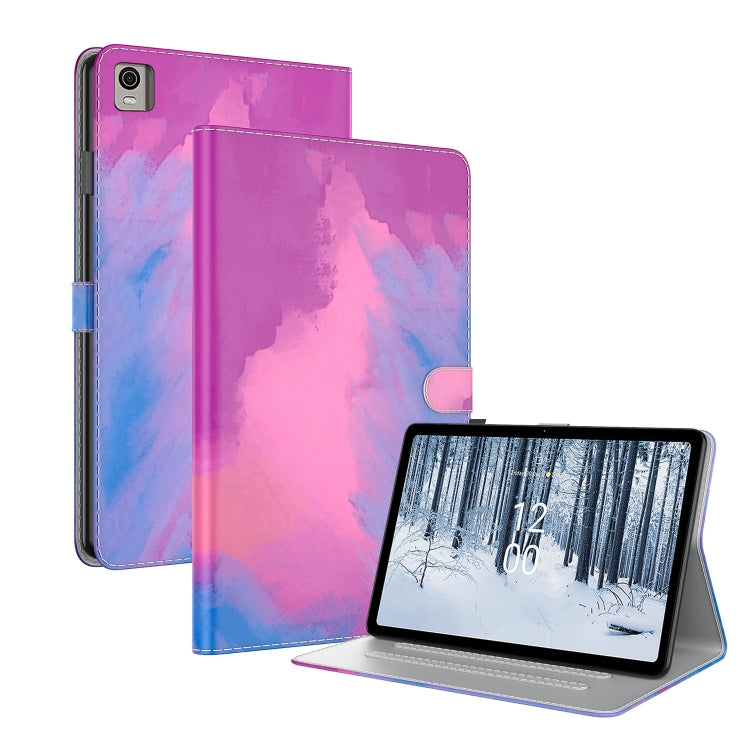 Étui à rabat en cuir à motif aquarelle pour tablette, pour Huawei MatePad Pro 11 (2022), Huawei MatePad SE, Nokia T21, iPad 10e génération 10.9 (2022)
