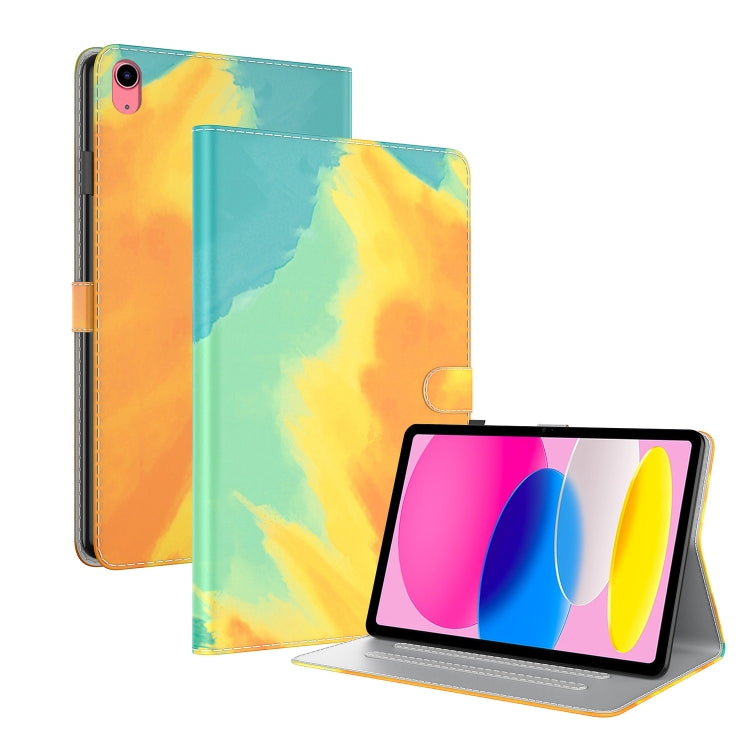 Étui à rabat en cuir à motif aquarelle pour tablette, pour Huawei MatePad Pro 11 (2022), Huawei MatePad SE, Nokia T21, iPad 10e génération 10.9 (2022)