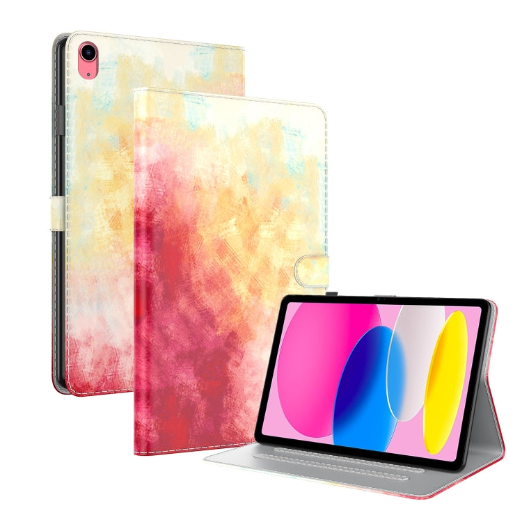 Étui à rabat en cuir à motif aquarelle pour tablette, pour Huawei MatePad Pro 11 (2022), Huawei MatePad SE, Nokia T21, iPad 10e génération 10.9 (2022)