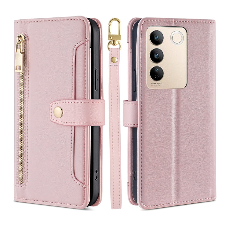 Sheep Texture Cross-body Zipper Wallet Leather Phone Case, Series 2
