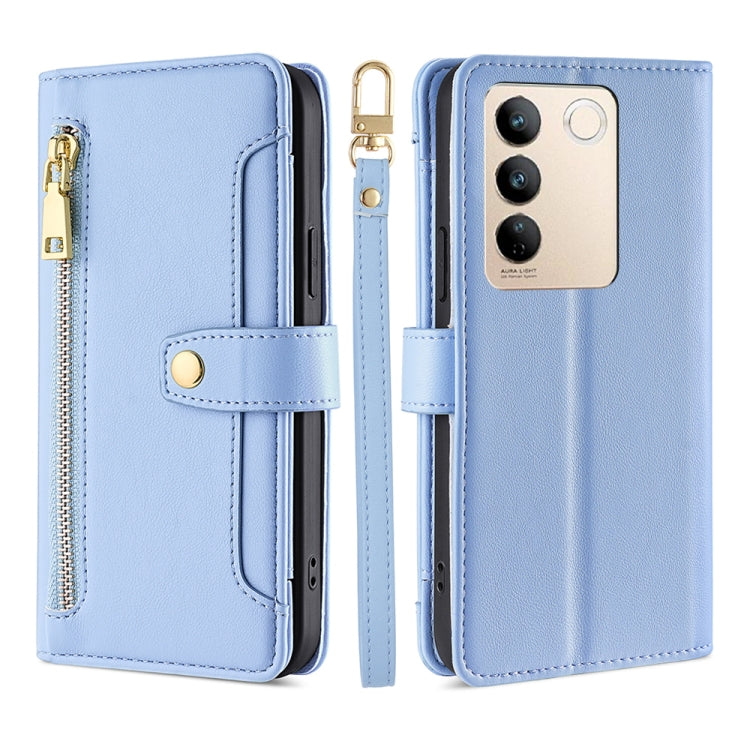 Sheep Texture Cross-body Zipper Wallet Leather Phone Case, Series 2