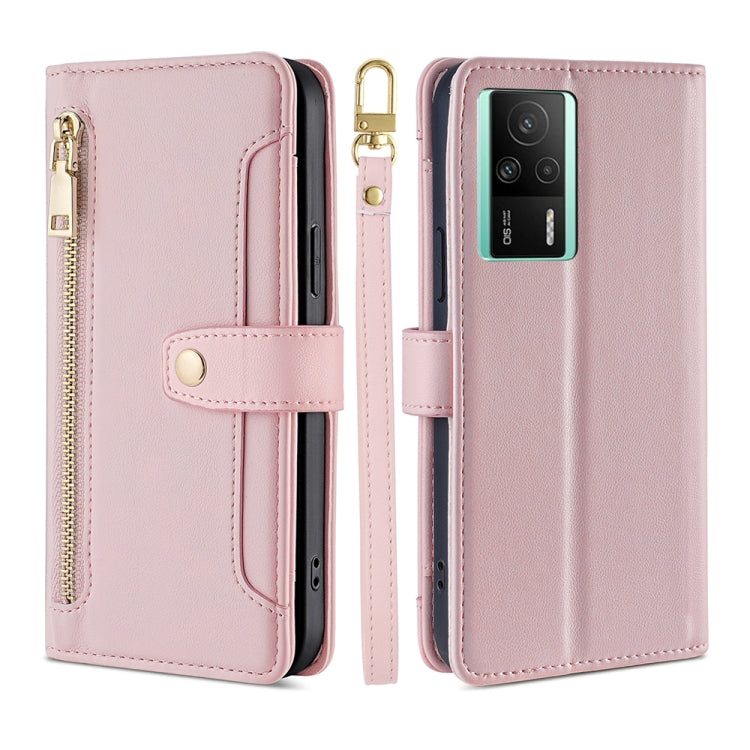 Sheep Texture Cross-body Zipper Wallet Leather Phone Case, Series 2