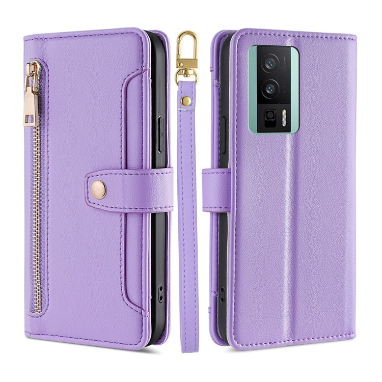 Sheep Texture Cross-body Zipper Wallet Leather Phone Case, Series 2