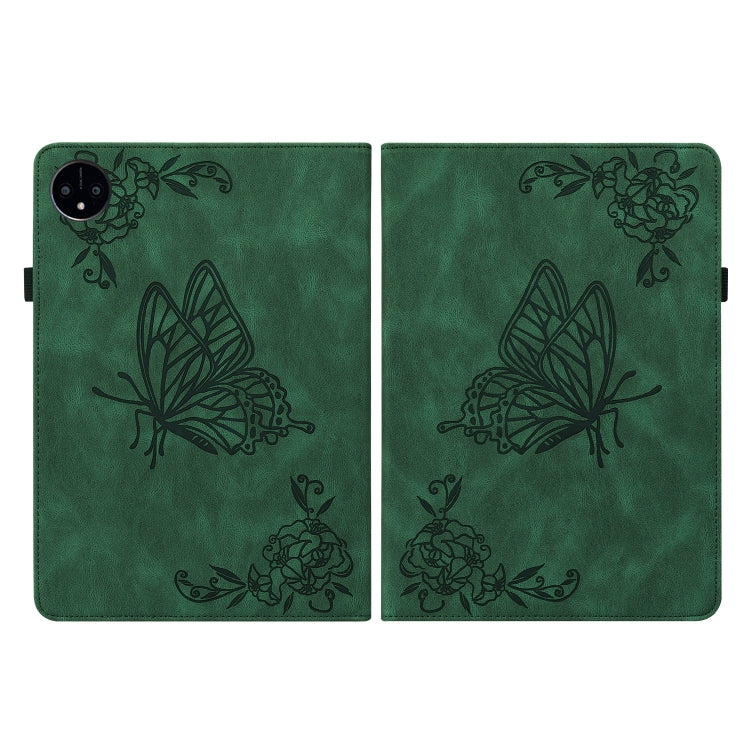 Étui en cuir gaufré motif papillon et fleur pour tablette, pour Huawei MatePad Pro 11 (2022), Huawei MatePad SE, Nokia T21, iPad 10e génération 10.9 (2022)