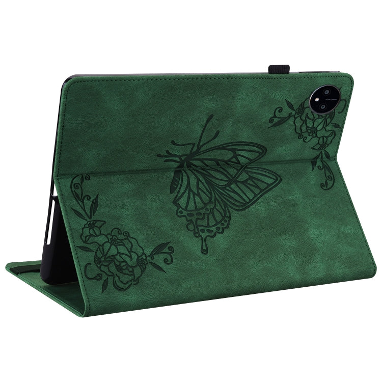 Étui en cuir gaufré motif papillon et fleur pour tablette, pour Huawei MatePad Pro 11 (2022), Huawei MatePad SE, Nokia T21, iPad 10e génération 10.9 (2022)