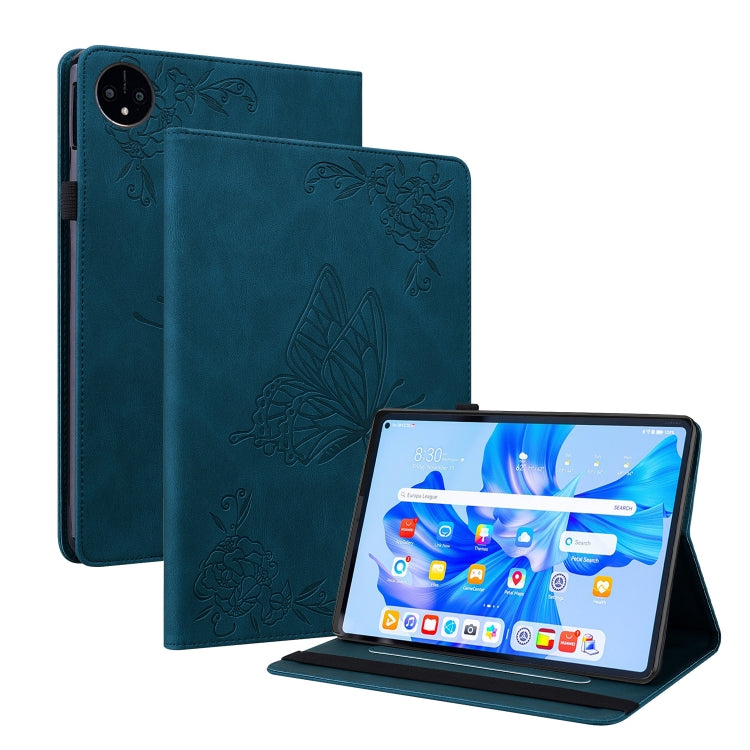 Étui en cuir gaufré motif papillon et fleur pour tablette, pour Huawei MatePad Pro 11 (2022), Huawei MatePad SE, Nokia T21, iPad 10e génération 10.9 (2022)