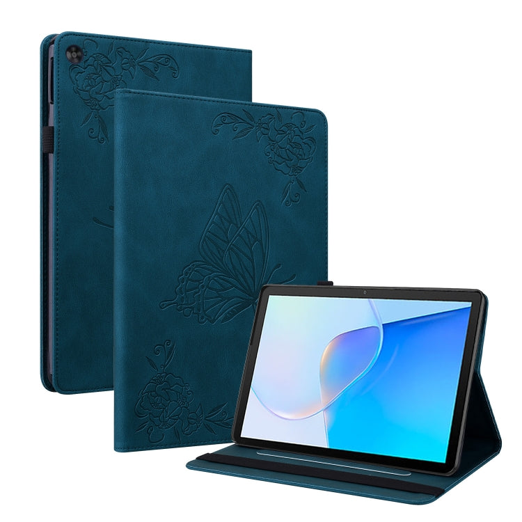 Étui en cuir gaufré motif papillon et fleur pour tablette, pour Huawei MatePad Pro 11 (2022), Huawei MatePad SE, Nokia T21, iPad 10e génération 10.9 (2022)