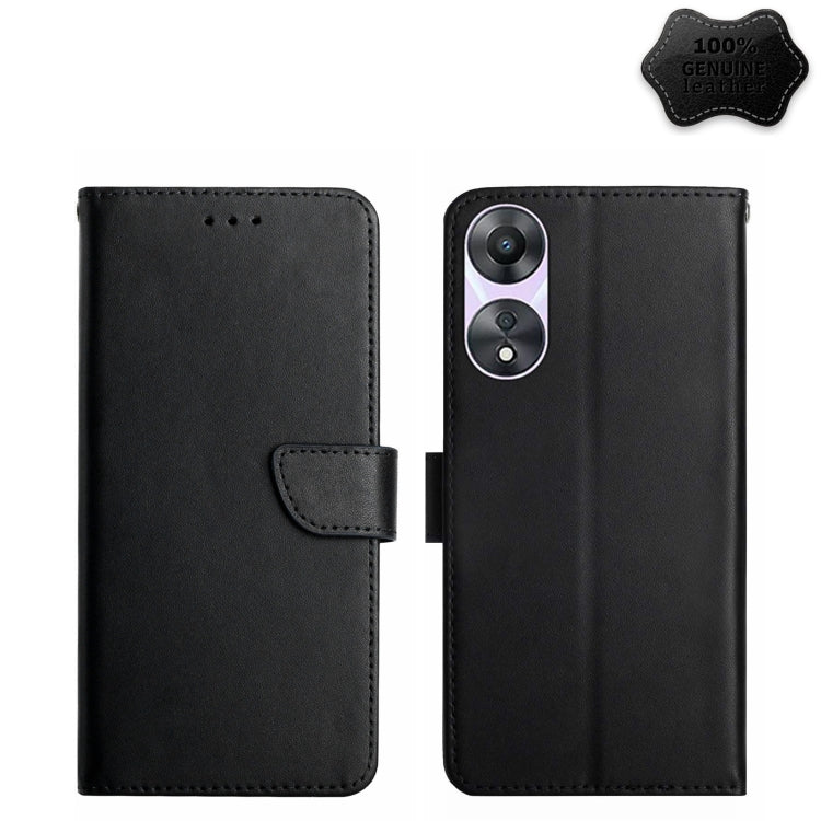 Genuine Leather Fingerprint-proof Flip Phone Case
