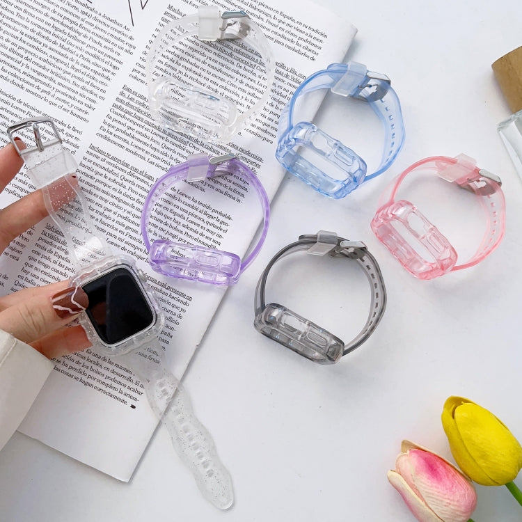 TPU Integrated Case Watch Band, For Apple Watch Series 8&7 41mm/SE 2&6&SE&5&4 40mm, For Apple Watch Series 8&7 45mm / SE 2&6&SE&5&4 44mm