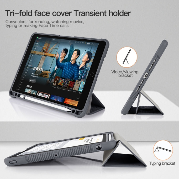 Étui 3 volets en cuir TPU acrylique pour tablette iPad Pro 11 (2018/2020/2021) / Air 10.9 (2020/2022)