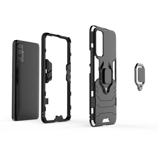Close-up of metal magnetic ring on protective case for OPPO Find X2 Pro and Reno 3 Pro
