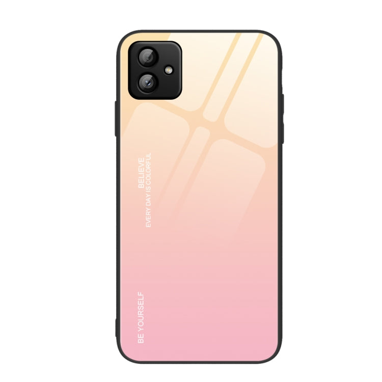For Samsung Galaxy A04 Gradient Color Glass Phone Case, For Samsung Galaxy A04