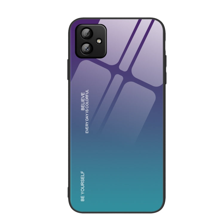 For Samsung Galaxy A04 Gradient Color Glass Phone Case, For Samsung Galaxy A04