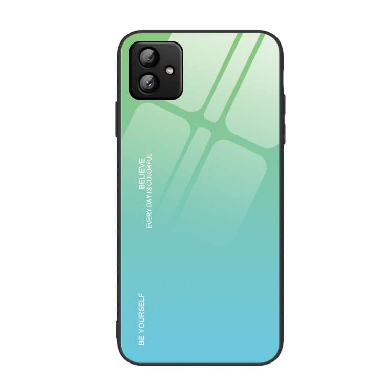 For Samsung Galaxy A04 Gradient Color Glass Phone Case, For Samsung Galaxy A04