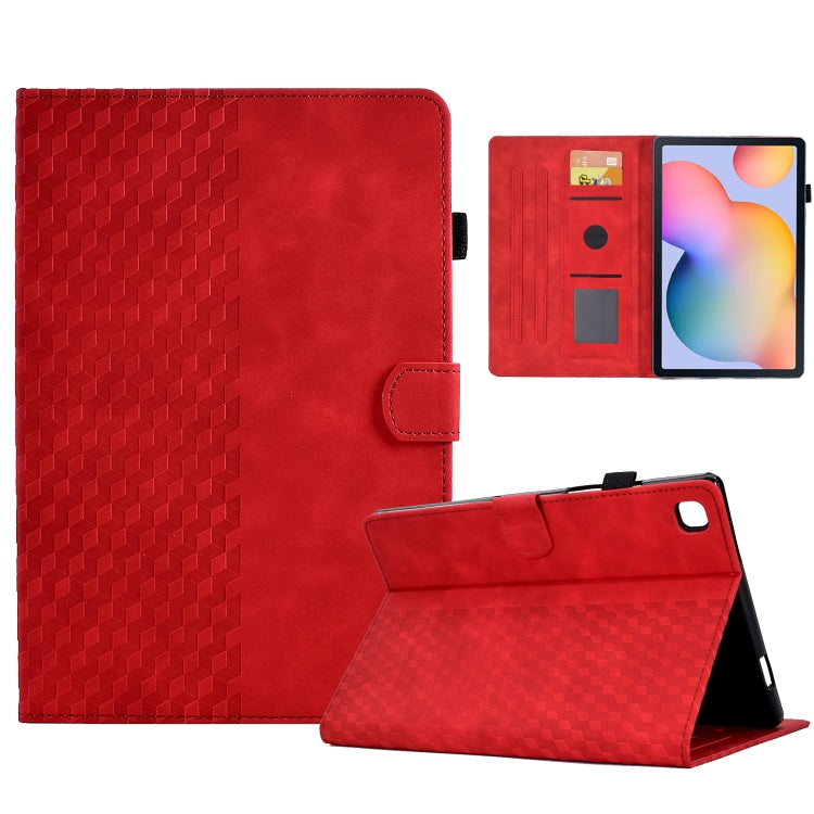 For Samsung Galaxy Tab S6 Lite P610 / P615 Rhombus Embossed Leather Smart Tablet Case, For Samsung Galaxy Tab S6 Lite P610 / P615