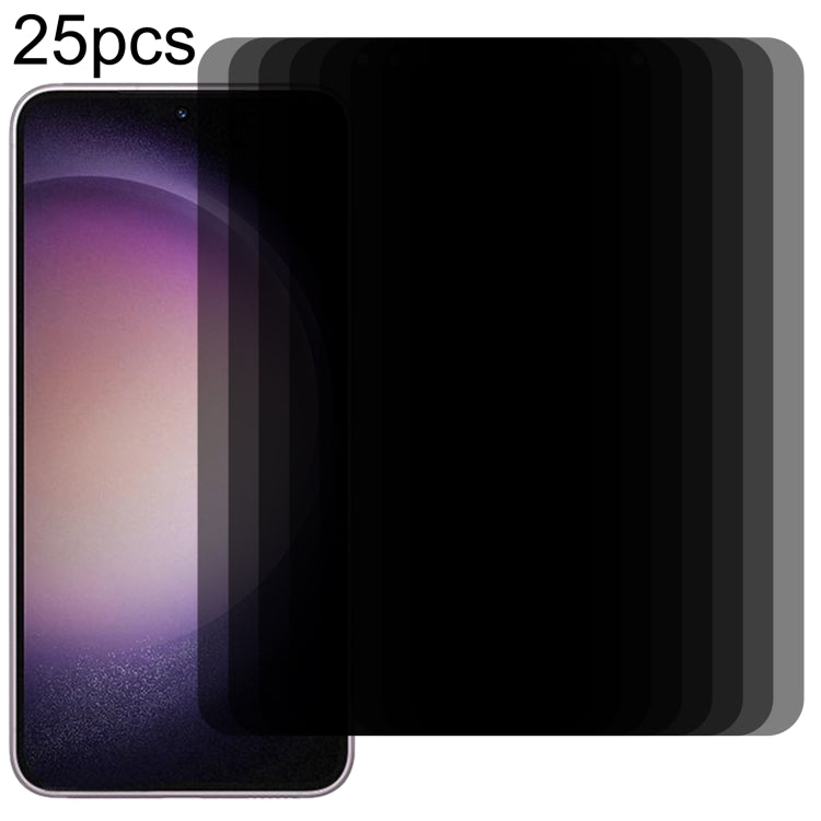 For Samsung Galaxy S23 5G 25pcs Flat Surface Privacy Tempered Glass Film, Support Fingerprint Unlock, For Samsung Galaxy S23 5G(25pcs)