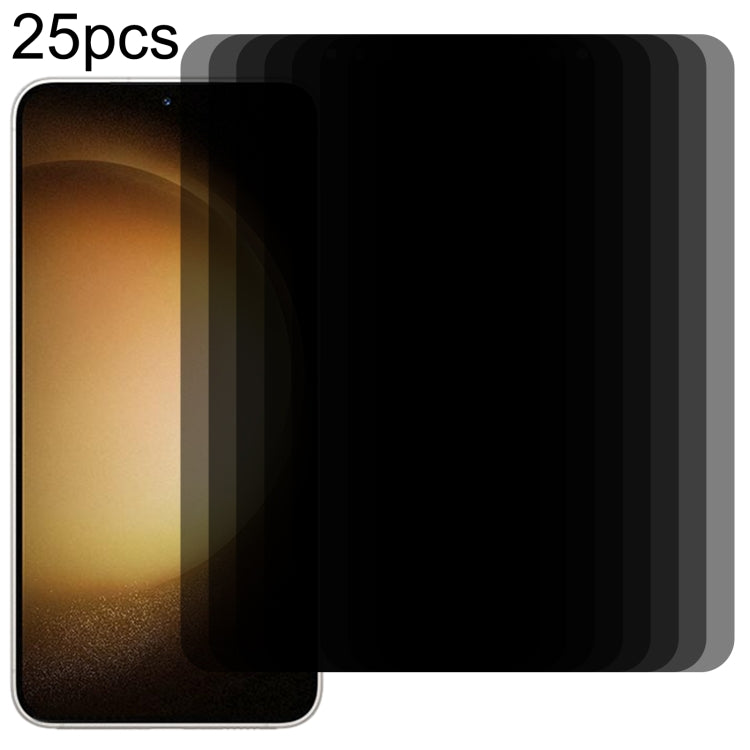 For Samsung Galaxy S23+ 5G 25pcs Flat Surface Privacy Tempered Glass Film, Support Fingerprint Unlock, For Samsung Galaxy S23+ 5G(25pcs)