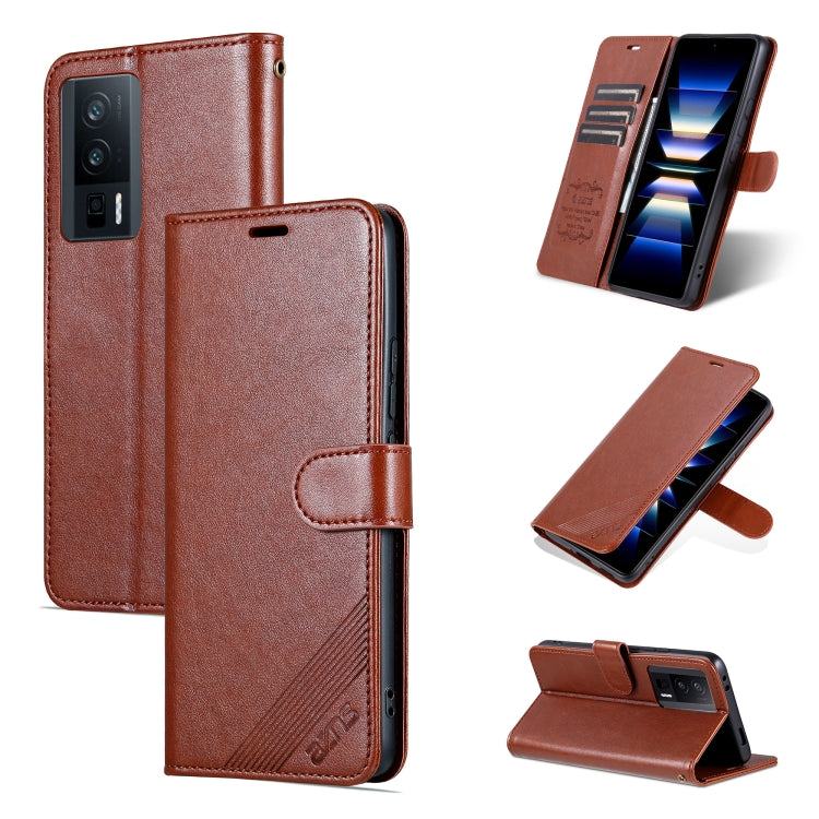 For Xiaomi Redmi K60 / K60 Pro AZNS Sheepskin Texture Flip Leather Phone Case, For Xiaomi Redmi K60 / K60 Pro