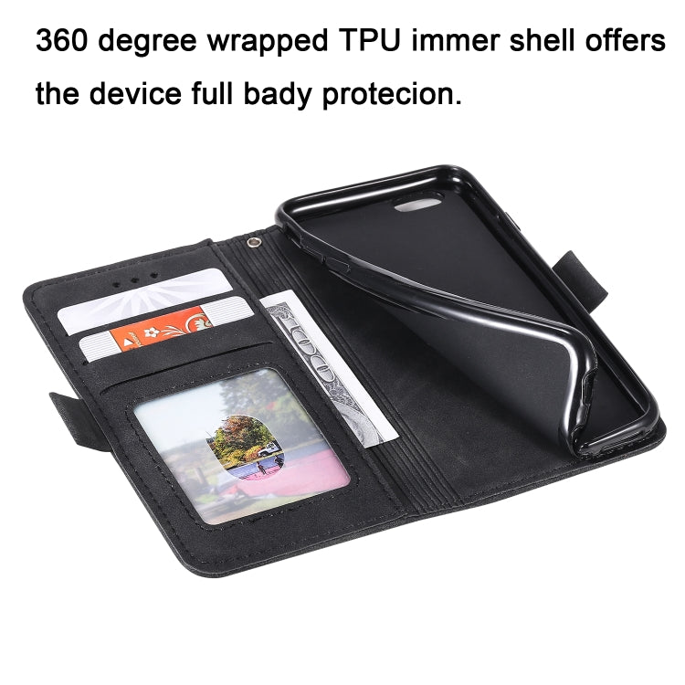 Retro Splicing Horizontal Flip Leather Case with Card Slots & Holder & Wallet, For iPhone SE 2022 / SE 2020 / 8 / 7, For Xiaomi Redmi Note 8 Pro