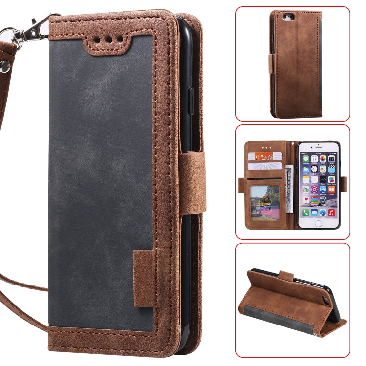 Retro Splicing Horizontal Flip Leather Case with Card Slots & Holder & Wallet, For iPhone SE 2022 / SE 2020 / 8 / 7, For Xiaomi Redmi Note 8 Pro