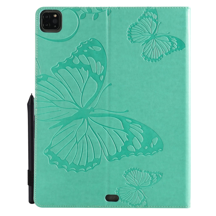 Pressed Printing Butterfly Pattern Horizontal Flip Leather Case with Holder & Card Slots & Wallet, For iPad Pro 12.9 (2020), For iPad Pro 11 (2020)
