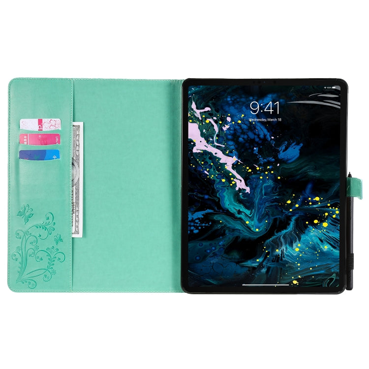 Pressed Printing Butterfly Pattern Horizontal Flip Leather Case with Holder & Card Slots & Wallet, For iPad Pro 12.9 (2020), For iPad Pro 11 (2020)