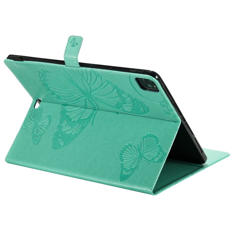 Pressed Printing Butterfly Pattern Horizontal Flip Leather Case with Holder & Card Slots & Wallet, For iPad Pro 12.9 (2020), For iPad Pro 11 (2020)