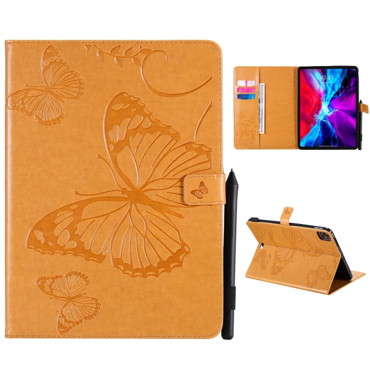 Pressed Printing Butterfly Pattern Horizontal Flip Leather Case with Holder & Card Slots & Wallet, For iPad Pro 12.9 (2020), For iPad Pro 11 (2020)
