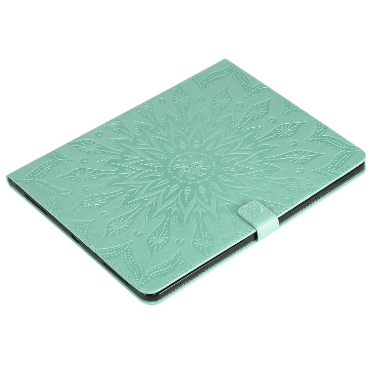 Pressed Printing Sunflower Pattern Horizontal Flip PU Leather Case with Holder & Card Slots & Wallet, For iPad Pro 12.9 (2020)  & Pro 12.9 (2018), For iPad Pro 11 (2020), For iPad Pro 12.9 (2020) & Pro 12.9 (2018)