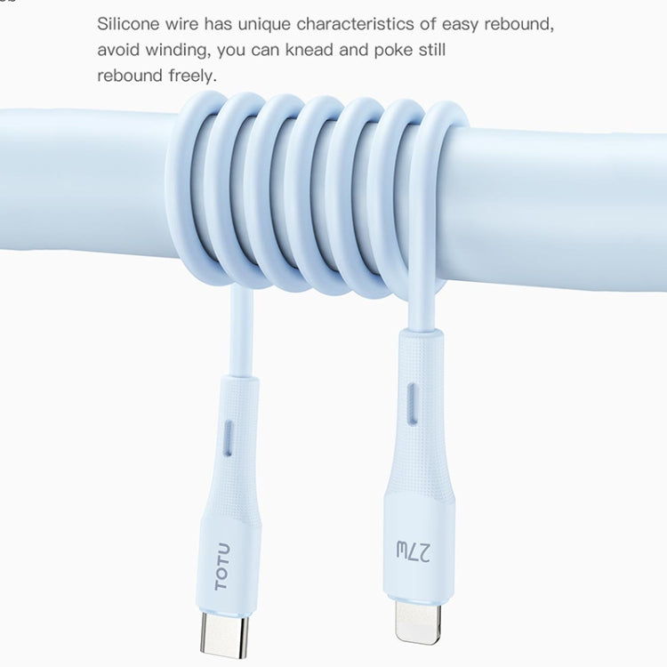 TOTU BPD-013 Skin Sense Series Type-C to 8 Pin Silicone Fast Charging Data Cable, Length:2m