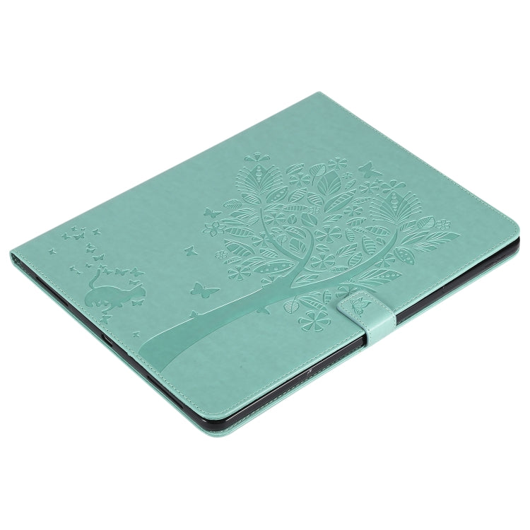 Pressed Printing Cat and Tree Pattern Horizontal Flip Leather Case with Holder & Card Slots & Wallet, For iPad Pro 12.9 (2020), For iPad Pro 11 (2020)