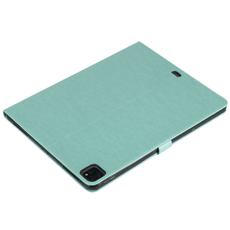 Pressed Printing Cat and Tree Pattern Horizontal Flip Leather Case with Holder & Card Slots & Wallet, For iPad Pro 12.9 (2020), For iPad Pro 11 (2020)