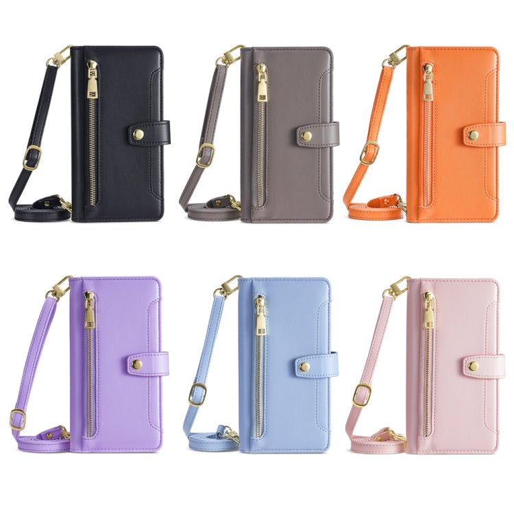 Sheep Texture Cross-body Zipper Wallet Leather Phone Case, For Motorola Moto E13 4G, For OPPO A17k, For OPPO Reno8 T 4G, For Xiaomi Poco X5 Pro / Redmi Note 12 Pro Speed