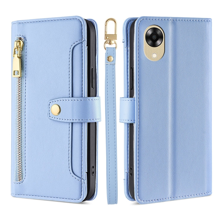 Sheep Texture Cross-body Zipper Wallet Leather Phone Case, For Motorola Moto E13 4G, For OPPO A17k, For OPPO Reno8 T 4G, For Xiaomi Poco X5 Pro / Redmi Note 12 Pro Speed
