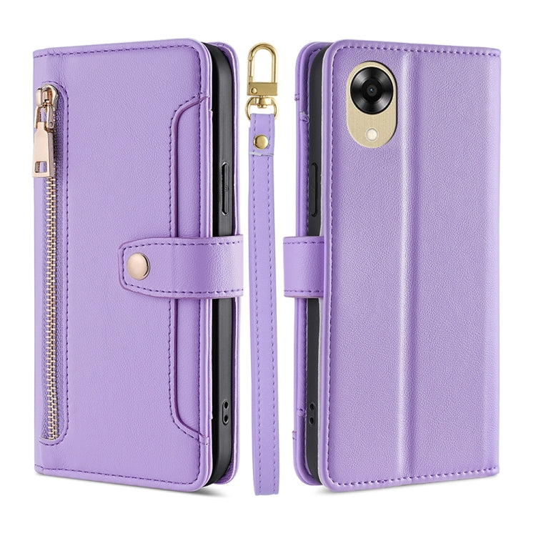 Sheep Texture Cross-body Zipper Wallet Leather Phone Case, For Motorola Moto E13 4G, For OPPO A17k, For OPPO Reno8 T 4G, For Xiaomi Poco X5 Pro / Redmi Note 12 Pro Speed