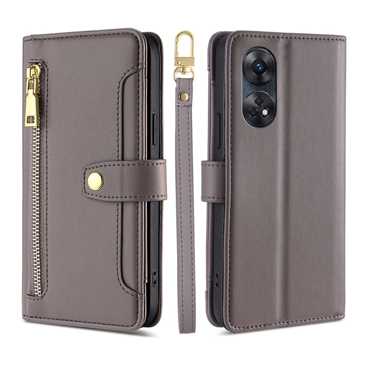 Sheep Texture Cross-body Zipper Wallet Leather Phone Case, For Motorola Moto E13 4G, For OPPO A17k, For OPPO Reno8 T 4G, For Xiaomi Poco X5 Pro / Redmi Note 12 Pro Speed