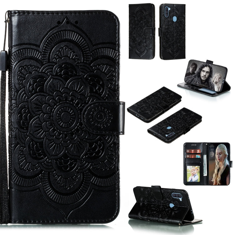 Mandala Embossing Pattern Horizontal Flip PU Leather Case with Holder & Card Slots & Walle & Lanyard, For Samsung Galaxy A11, For Samsung Galaxy A41, For Samsung Galaxy A70e