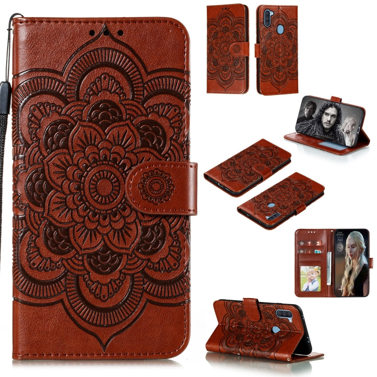 Mandala Embossing Pattern Horizontal Flip PU Leather Case with Holder & Card Slots & Walle & Lanyard, For Samsung Galaxy A11, For Samsung Galaxy A41, For Samsung Galaxy A70e