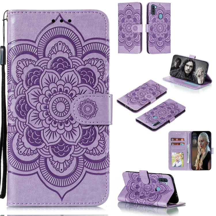 Mandala Embossing Pattern Horizontal Flip PU Leather Case with Holder & Card Slots & Walle & Lanyard, For Samsung Galaxy A11, For Samsung Galaxy A41, For Samsung Galaxy A70e