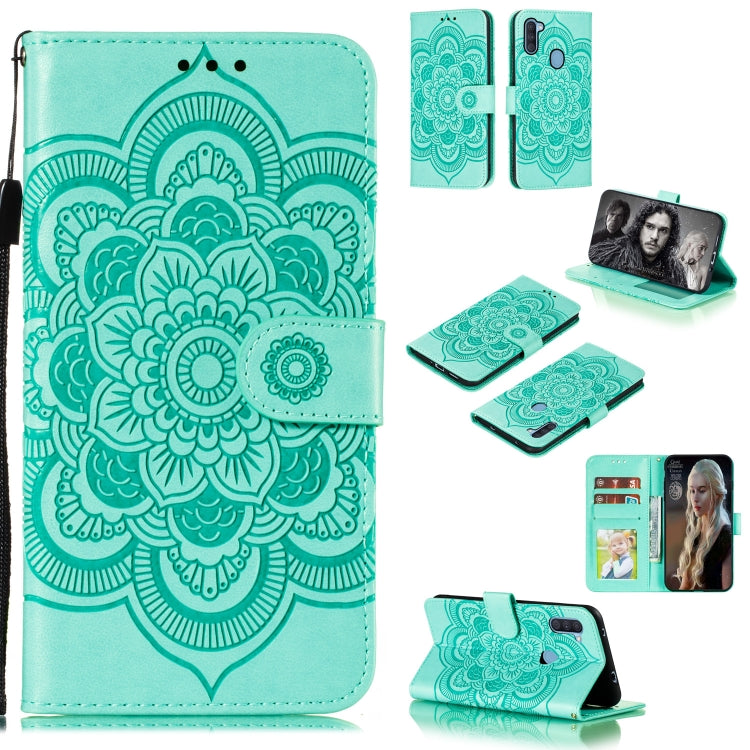 Mandala Embossing Pattern Horizontal Flip PU Leather Case with Holder & Card Slots & Walle & Lanyard, For Samsung Galaxy A11, For Samsung Galaxy A41, For Samsung Galaxy A70e