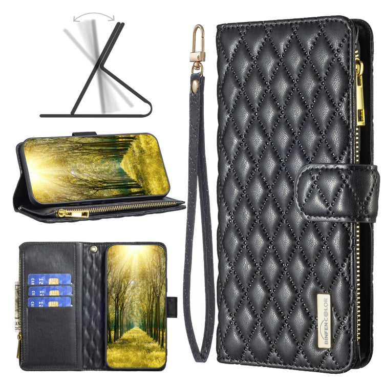 Diamond Lattice Zipper Wallet Leather Flip Phone Case, For Xiaomi 13 Lite / Civi 2