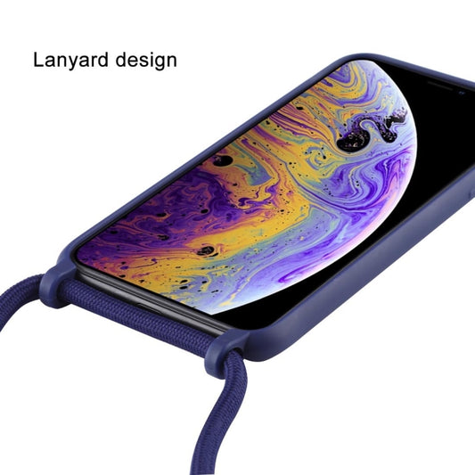 iPhone XR protective case featuring flexible TPU material and convenient lanyard attachment