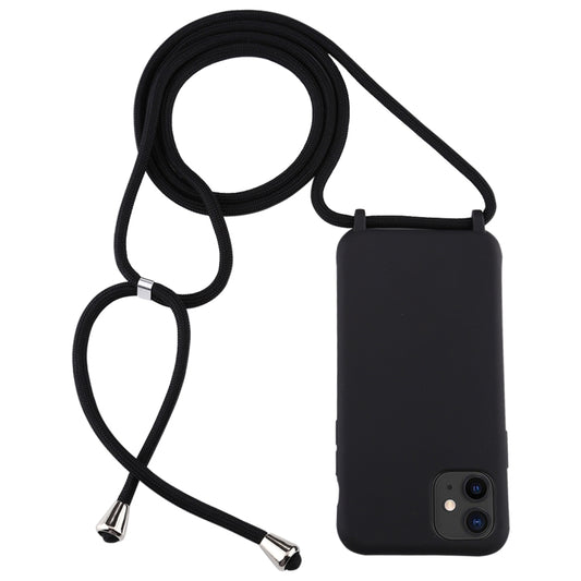 Candy color TPU protective case for iPhone 11 Pro Max with attached lanyard strap