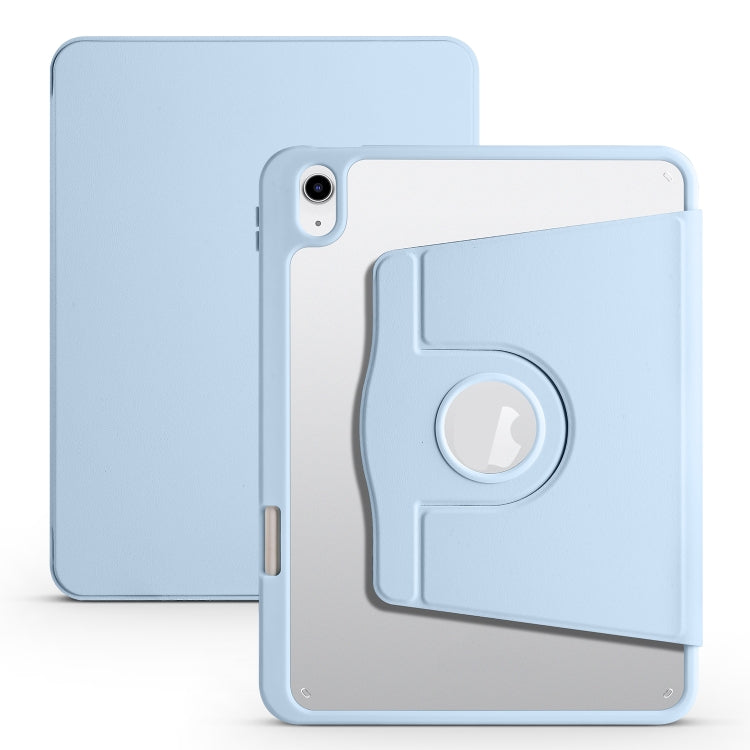 Étui en cuir acrylique rotatif à 360 degrés pour tablette, pour iPad 10e génération 10.9 (2022) et iPad 10.2 (2022/2021/2020/2019).